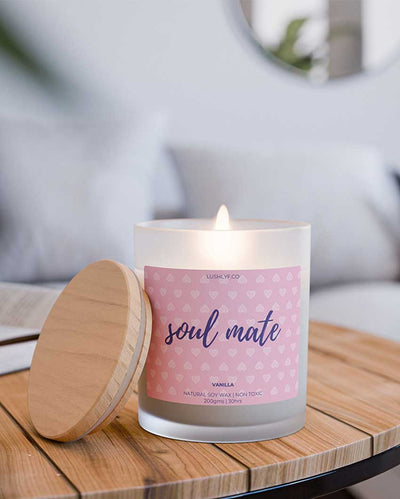 Soul Mate Valentine’s Vanilla Soy Wax Candle | 3 x 4 inches | 200ml