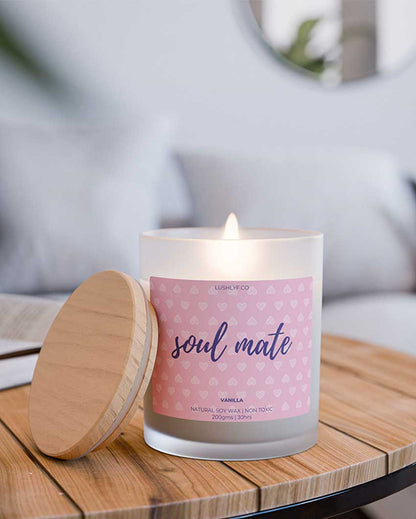 Soul Mate Valentine’s Vanilla Soy Wax Candle | 3 x 4 inches | 200ml