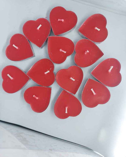 Heart-Shaped Scented Tea Light Candle | Set of 50 | 2 x 1 inches