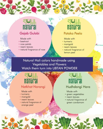 Ubtan Based Herbal Gulal | Ayurvedic Thandai Powder | Holi Gift Hamper | Set Of 6