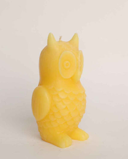 Wise Owl Yellow Decorative Candle | 2 x 4 inches