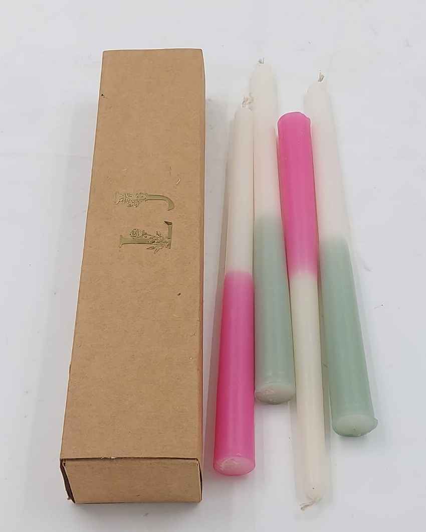 Pastel Hues Taper Candles | Set of 4 | 1 x 10 inches