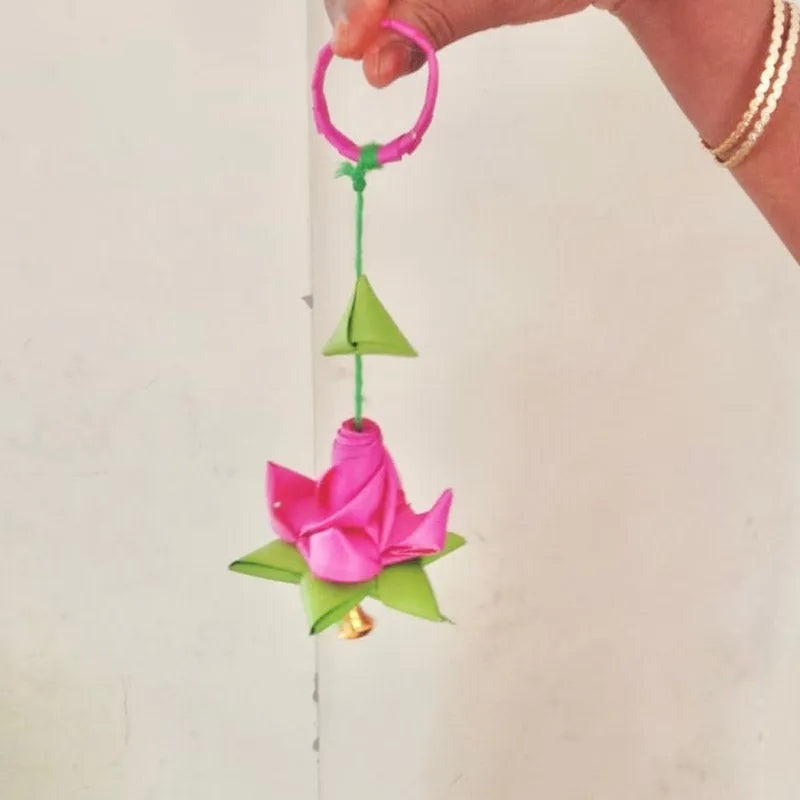 Engaging Single Lotus With Bell | Set Of 2 Default Title