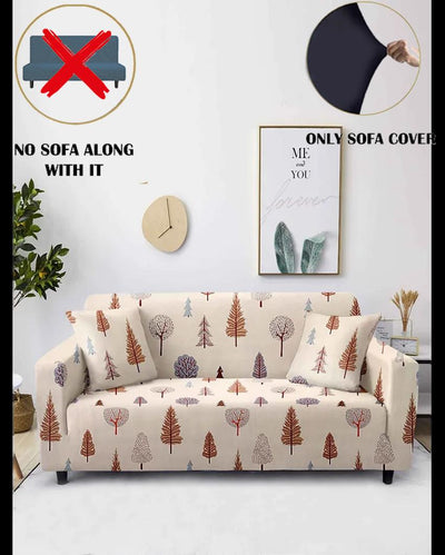 ONLY SOFA COVER | Artistic Quirky Print Four Seater Polyester Sofa Cover | 93 x 118 inches