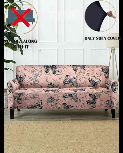 ONLY SOFA COVER | Antonio Quirky Print Three Seater Polyester Sofa Cover | 77 x 91 inches