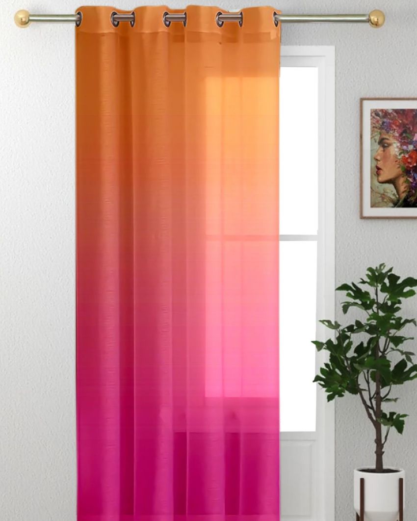 Vibrant Orange and Pink Curtain for a Bold Look