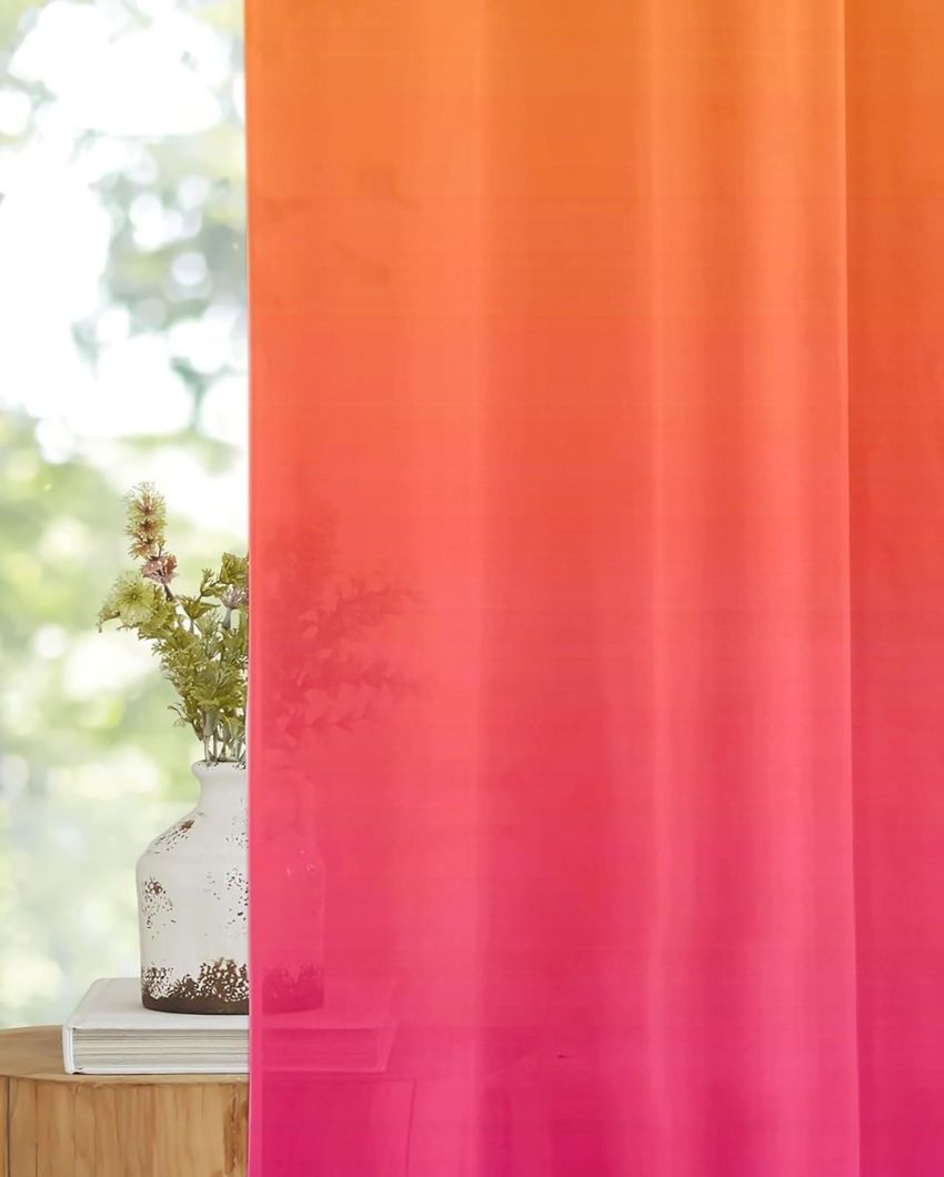 Vibrant Orange and Pink Curtain for a Bold Statement |  Set of 2