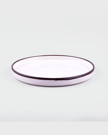 Minimalist White Ceramic Dinner Plates | 9 inches