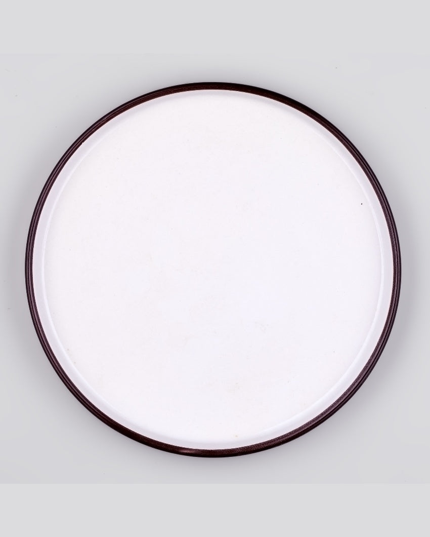 Minimalist White Ceramic Dinner Plates | 9 inches