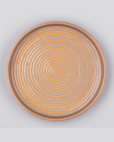 Rustic Beige Ceramic Dinner Plates | 9 inches