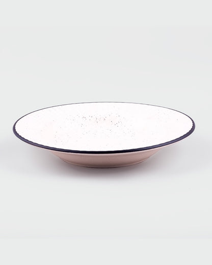 Elegant White Ceramic Dinner Plates | 9 inches