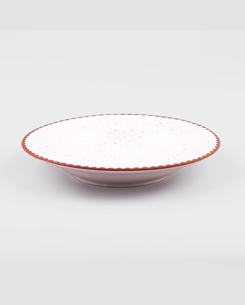 Pure White Ceramic Dinner Plates | 9 inches