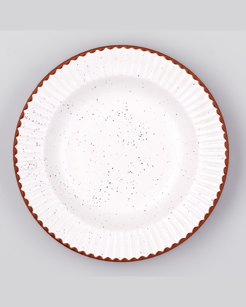 Pure White Ceramic Dinner Plates | 9 inches