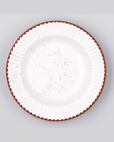 Pure White Ceramic Dinner Plates | 9 inches