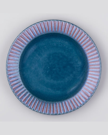 Bold Blue Ceramic Dinner Plates | 10 inches