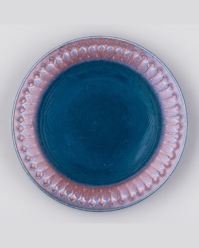 Chic Blue Ceramic Dinner Plates | 7 inches