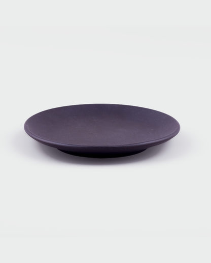 Sleek Black Ceramic Dinner Plates | 10 inches