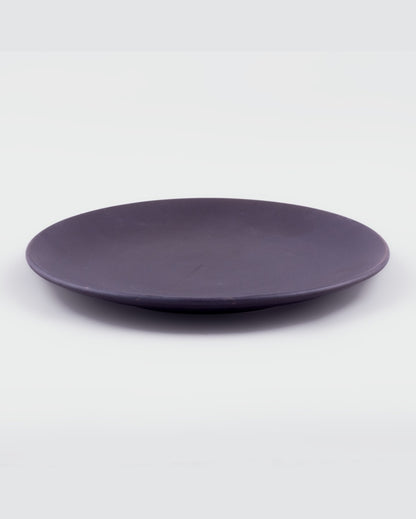 Sleek Black Ceramic Dinner Plates | 10 inches