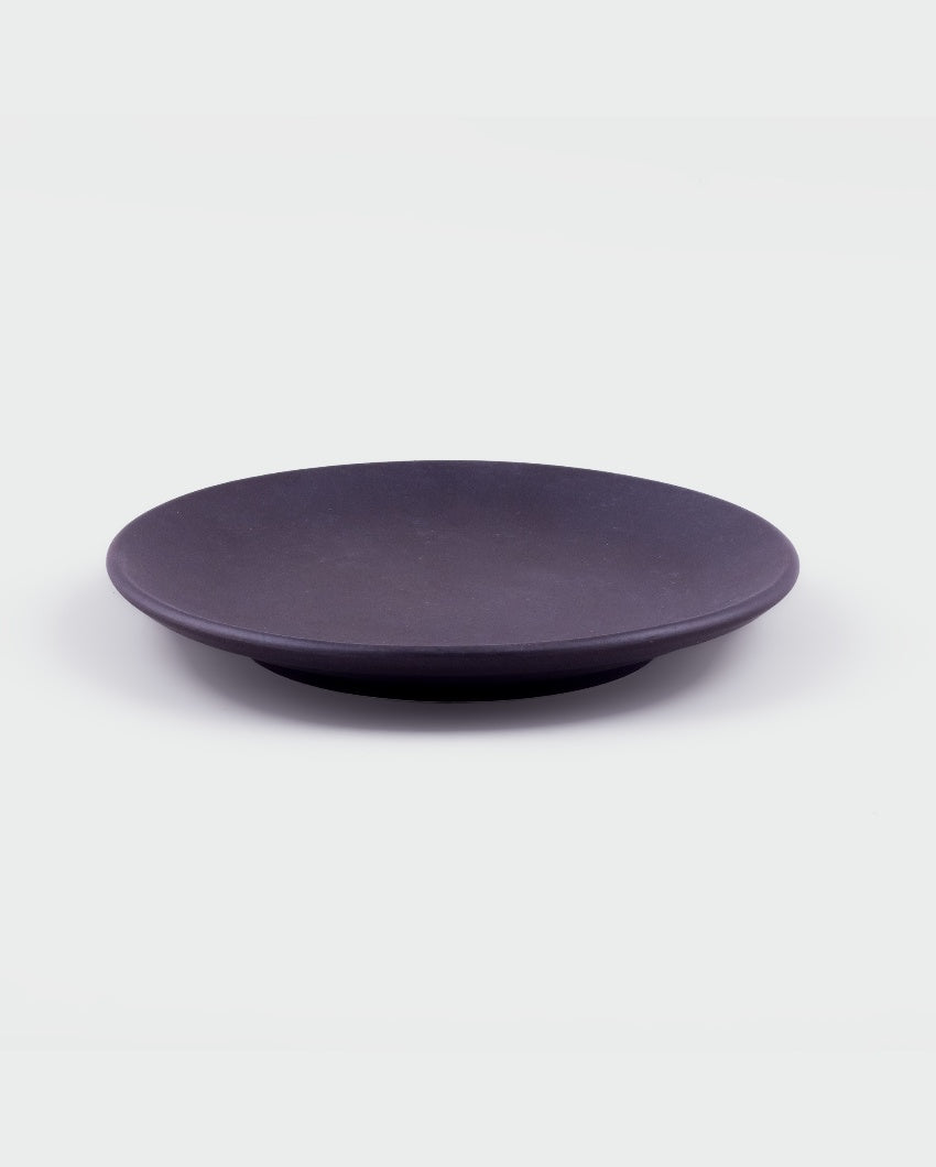 Modern Black Ceramic Dinner Plates | Pack of 2