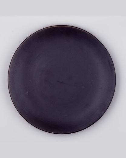 Trendy Black Ceramic Dinner Plates | 7 inches