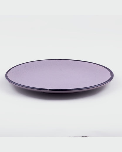 Edgy Dark Grey Ceramic Dinner Plates | 10 inches