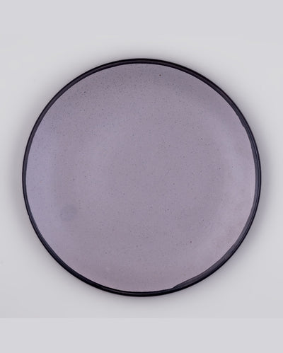 Edgy Dark Grey Ceramic Dinner Plates | 10 inches