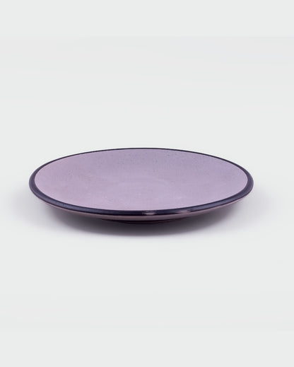 Edgy Dark Grey Ceramic Dinner Plates | 10 inches