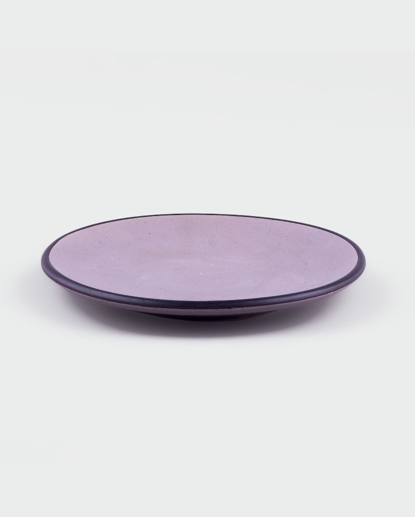 Sophisticated Dark Grey Ceramic Dinner Plates | Pack of 2