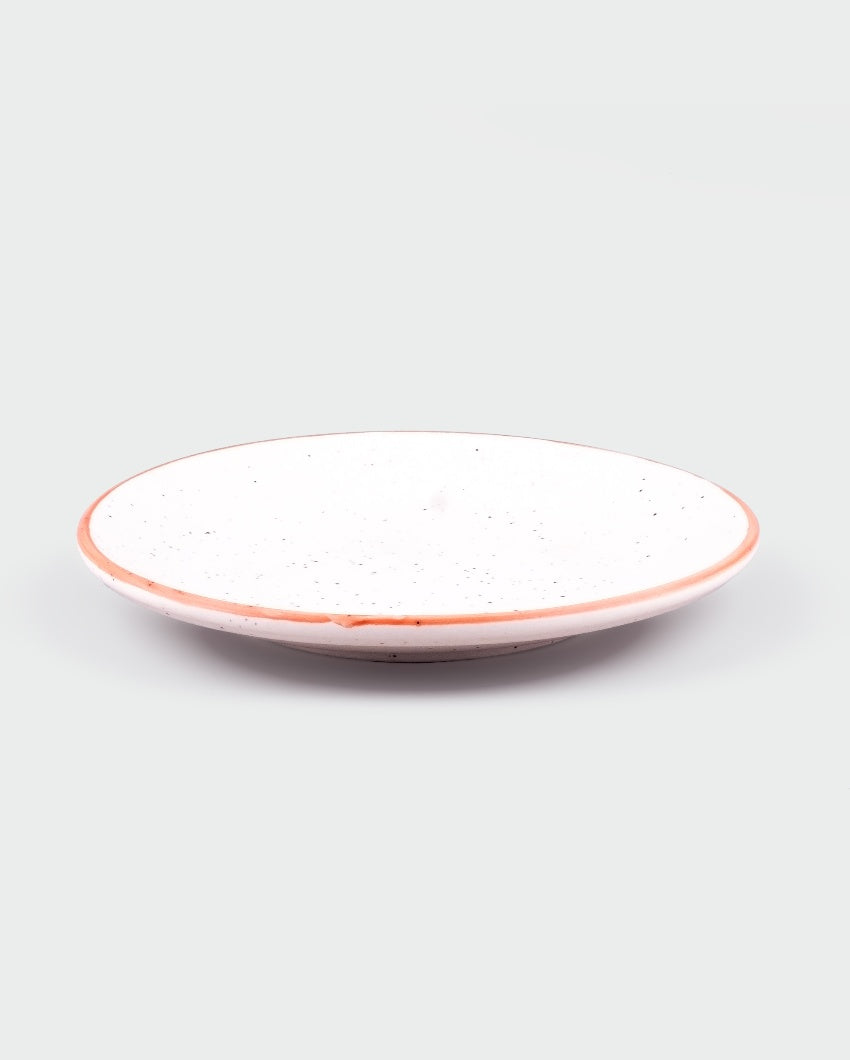 Clean White Ceramic Dinner Plates | 10 inches