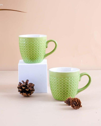 Charming Strip Green Tea & Coffee Cups | 3 x 3 inches | 200ml