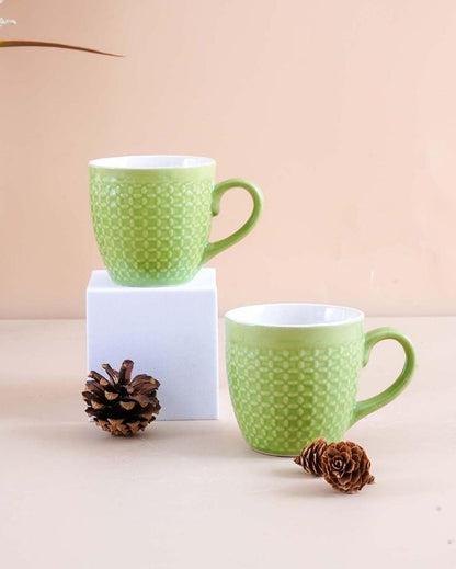 Charming Strip Green Tea & Coffee Cups | 3 x 3 inches | 200ml