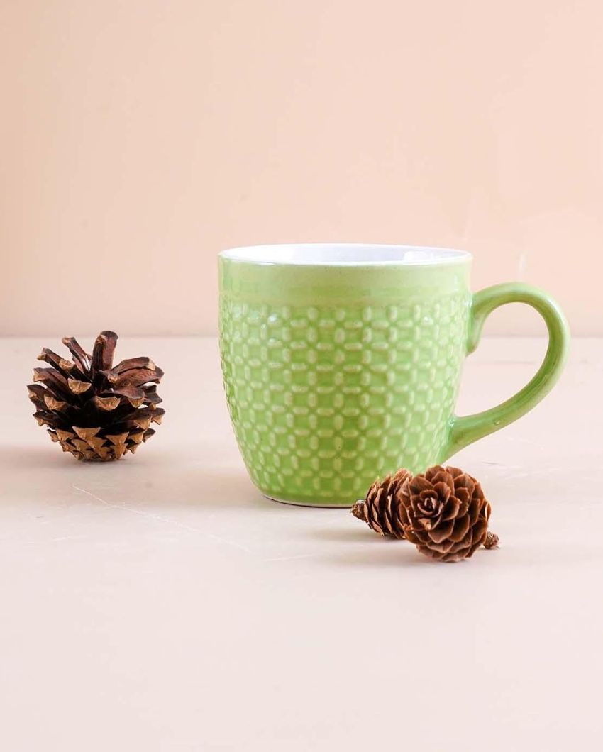 Charming Strip Green Tea & Coffee Cups | 3 x 3 inches | 200ml