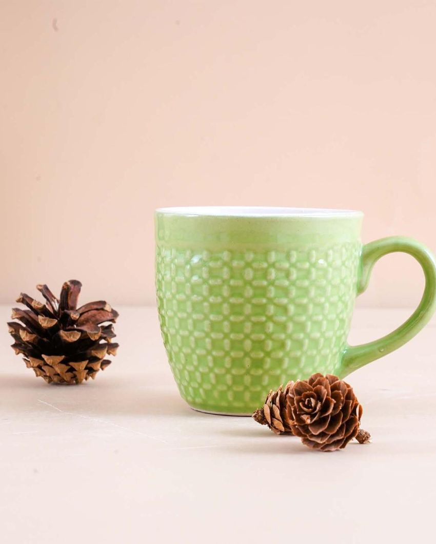 Charming Strip Green Tea & Coffee Cups | 3 x 3 inches | 200ml