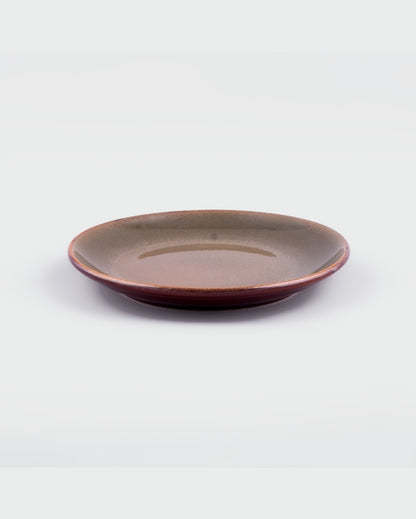 Rich Brown Ceramic Dinner Plates | Pack of 2