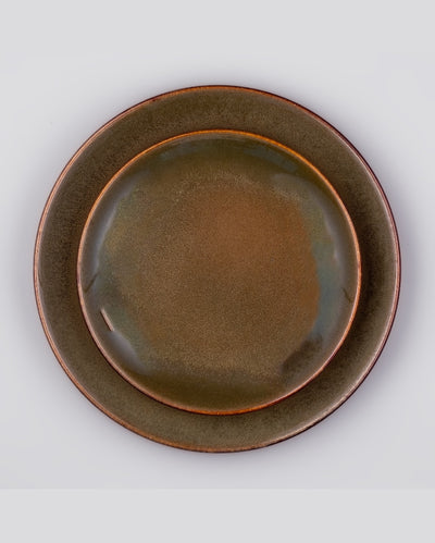 Rich Brown Ceramic Dinner Plates | Pack of 2