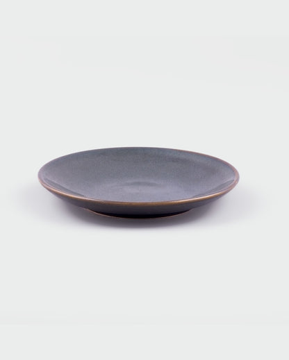 Deep Dark Grey Ceramic Dinner Plates | 10 inches