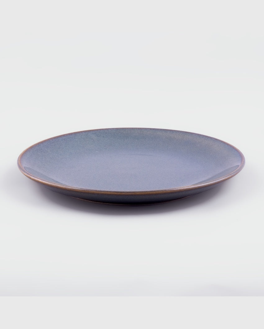 Deep Dark Grey Ceramic Dinner Plates | 10 inches