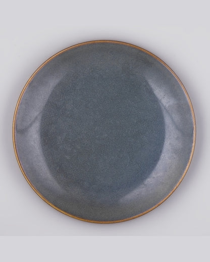 Stylish Dark Grey Ceramic Dinner Plates | Pack of 2