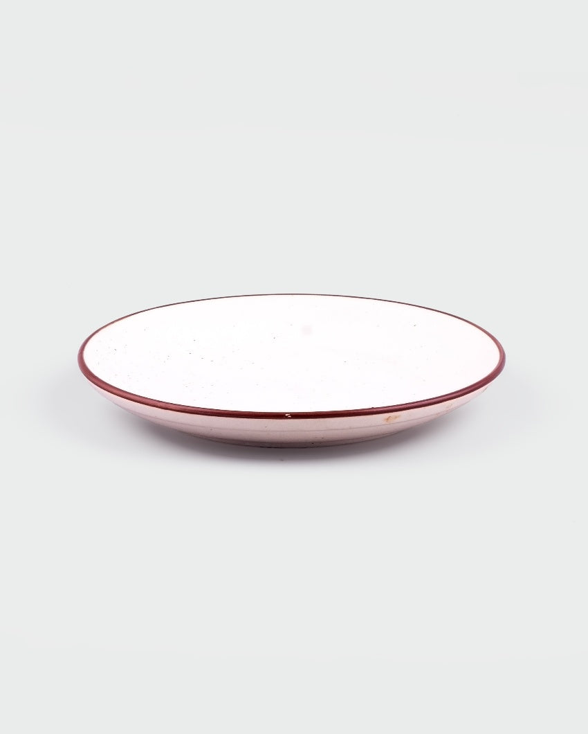 Minimalist White Ceramic Dinner Plates