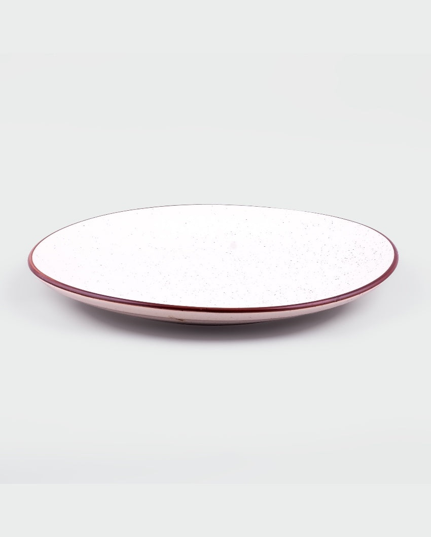 Minimalist White Ceramic Dinner Plates