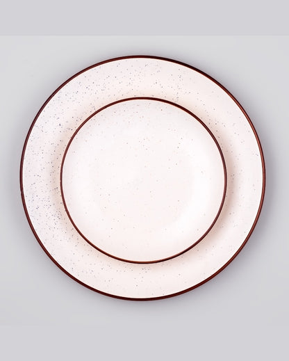 Minimalist White Ceramic Dinner Plates