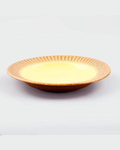 Cheerful Yellow Ceramic Dinner Plates | 10 inches