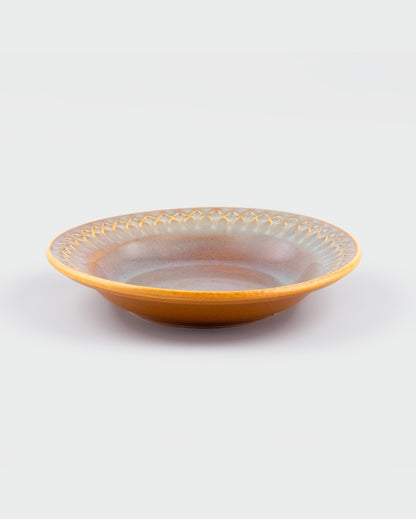 Elegant Brown Ceramic Dinner Plates | 10 inches