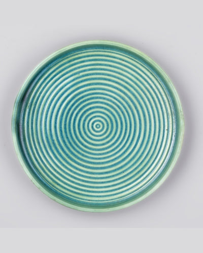 Earthy Green Ceramic Dinner Plates | 9 inches