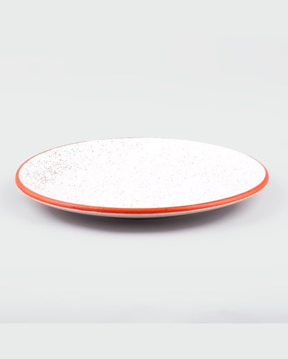 Sleek White Ceramic Dinner Plates | 9 inches