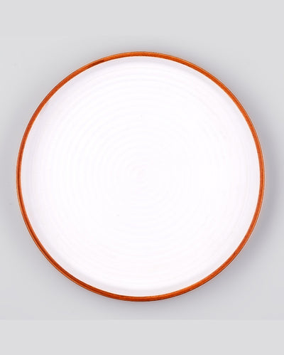 Sleek White Ceramic Dinner Plates | 9 inches