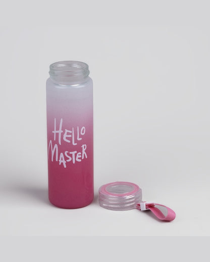 Graceful Pink Glass Water Bottles | 2 x 7 inches | 450ml