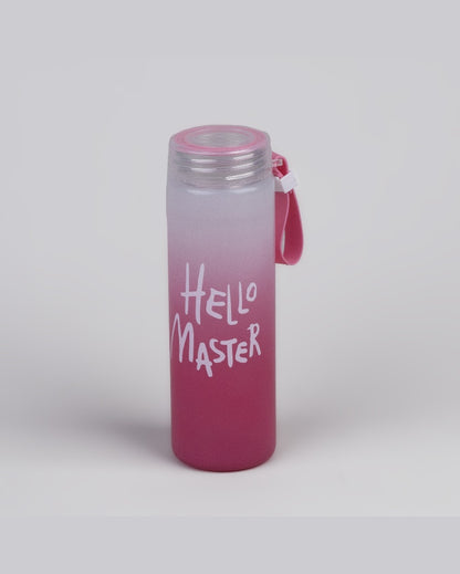 Graceful Pink Glass Water Bottles | 2 x 7 inches | 450ml