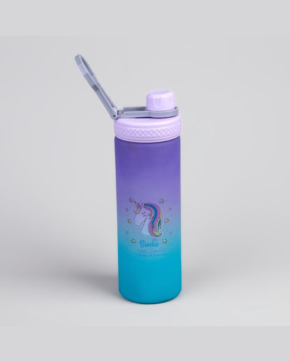 Trendy Blue & Purple Plastic Water Bottles | 3 x 10 inches | 900ml