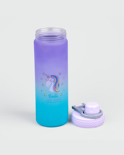 Trendy Blue & Purple Plastic Water Bottles | 3 x 10 inches | 900ml